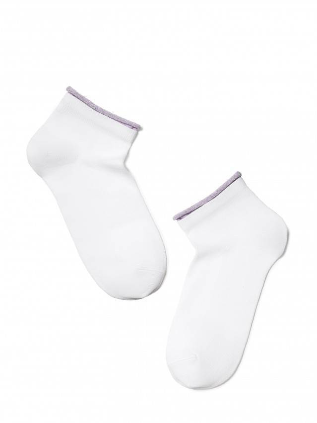 Шкарпетки жіночі бавовняні ACTIVE (декор.резинка) 12С-32СП, р.36-37, 035 білий-бузковий - 2