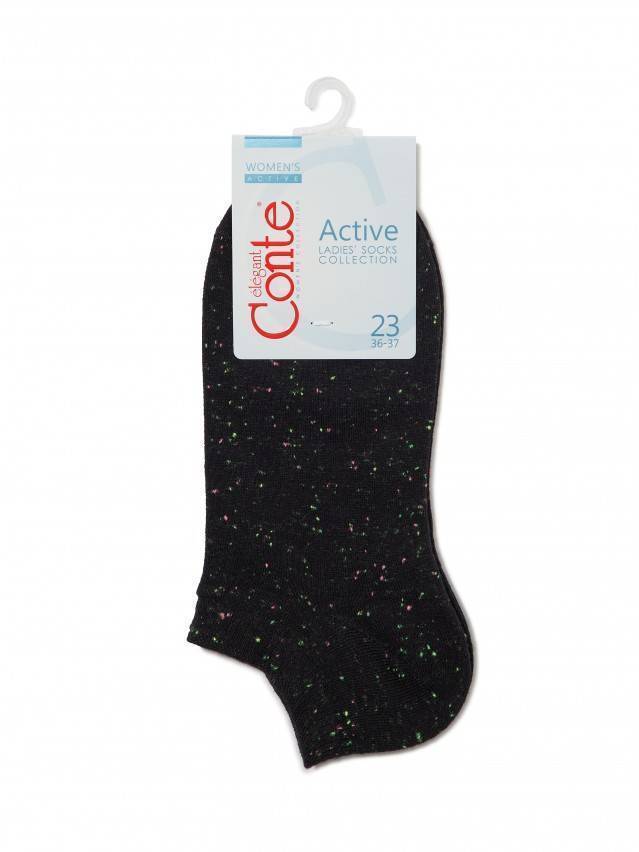 Шкарпетки жіночі бавовняні ACTIVE (ультракороткі, pixels) 16С-62СП, р. 23, 085 чорний - 3