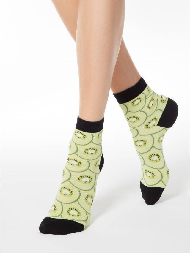 Класичні жіночі шкарпетки з бавовни, 2 пари, з малюнками, в подарунковій упаковці (коробочці). - 4