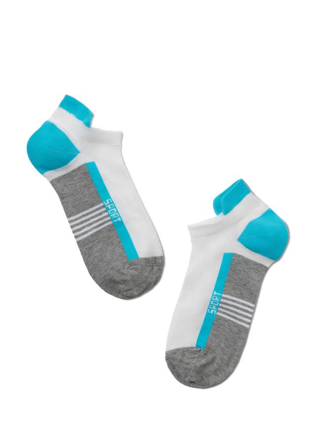 Шкарпетки жіночі бавовняні ACTIVE (ультракороткі) 16С-71СП, р. 23, 083 сірий-бірюза - 2