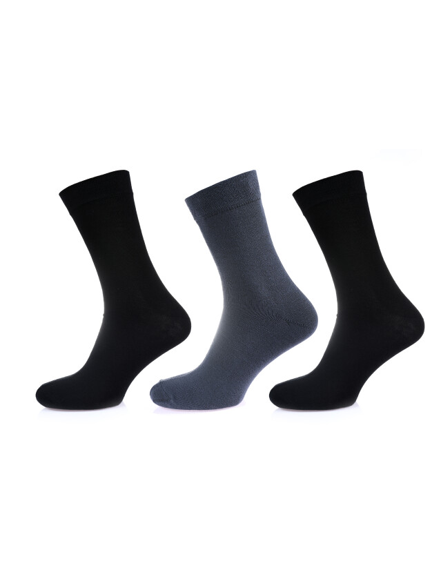 Набір шкарпеток чол. Л&П 210 /3 пари (класичні),р.40-41, 00 чорний/т.сірий - 1