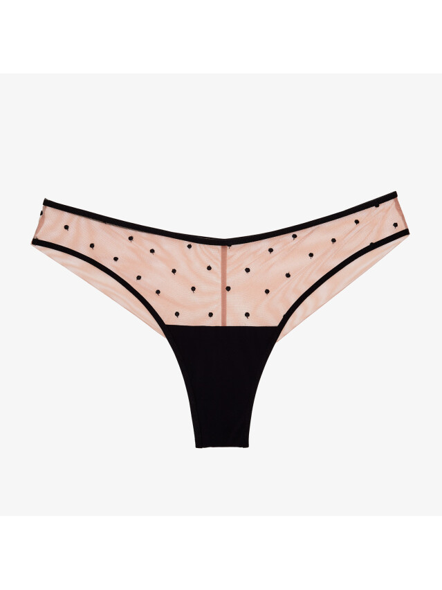 Труси жіночі Ajour МОКАЧИНО С15 36, Бежевий/чорний - 3