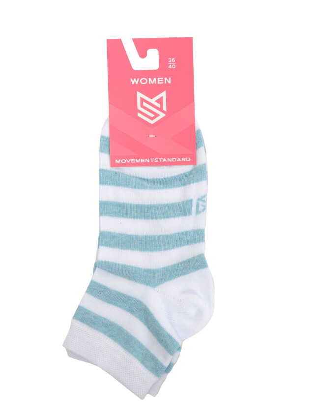 Шкарпетки жіночі MS M0103S, р.36-40, 00 білий-блакитний - 2