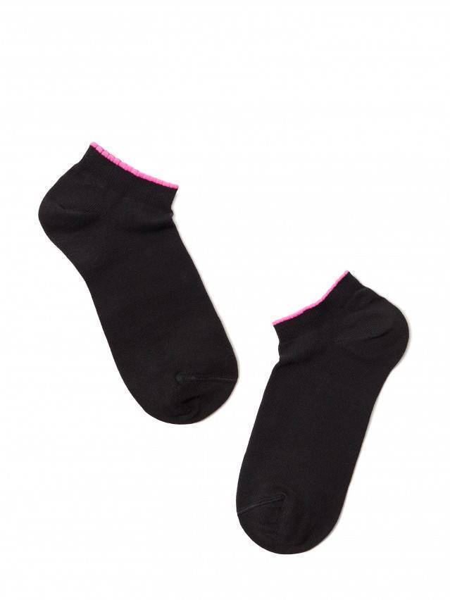 Шкарпетки жіночі бавовняні ACTIVE (короткі, з пікотом),р. 23, 041 чорний - 2