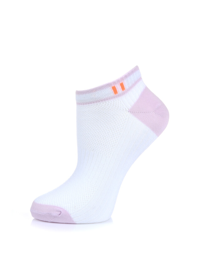 Шкарпетки жін. бавовняні Л&П 120 (короткі),р.36-40, 03 білий-бузковий - 1