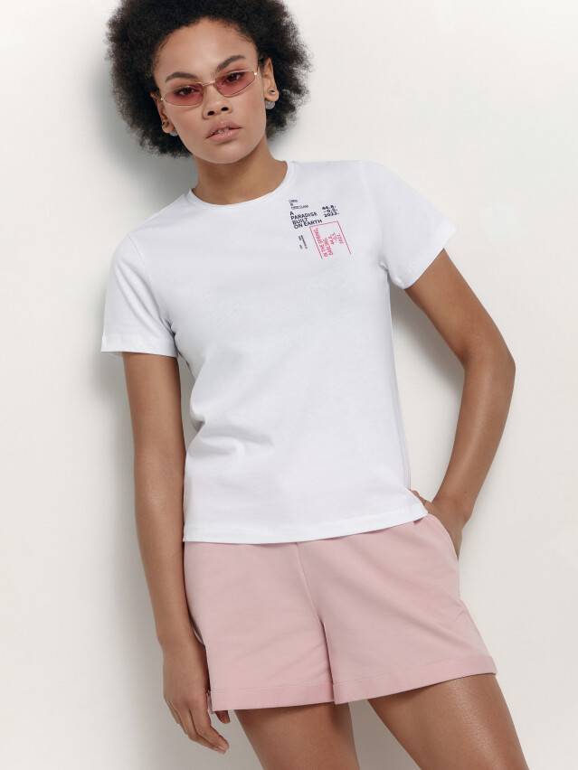 Жіноча футболка CE LD 1661, р.170-92, white - 2