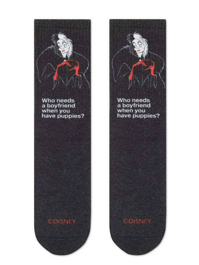 Шкарпетки жіночі бавовняні CE DISNEY (подовжені) 19С-236СПМ, р.23-25, 348 чорний - 3