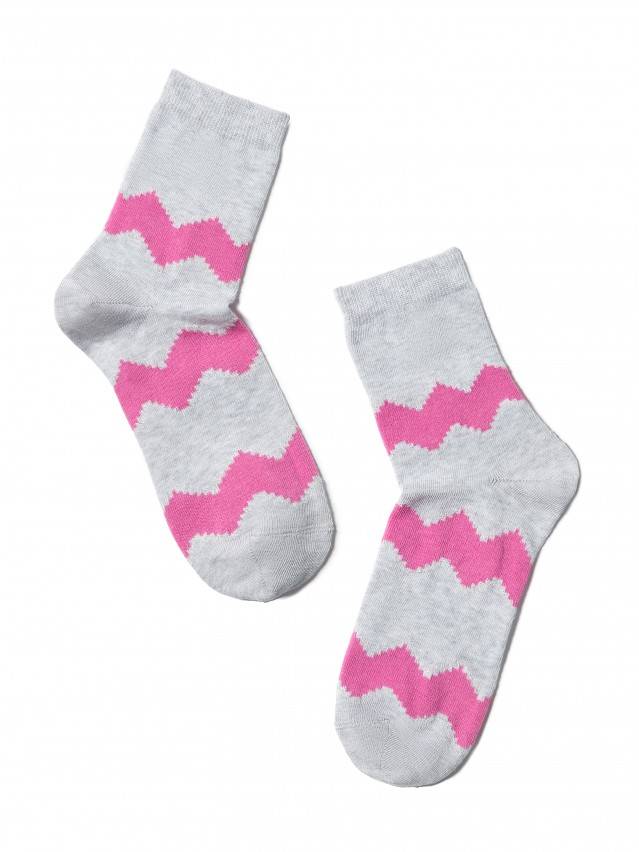 Шкарпетки жіночі бавовняні CLASSIC (люрекс),р. 23, 065 сірий-рожевий - 2