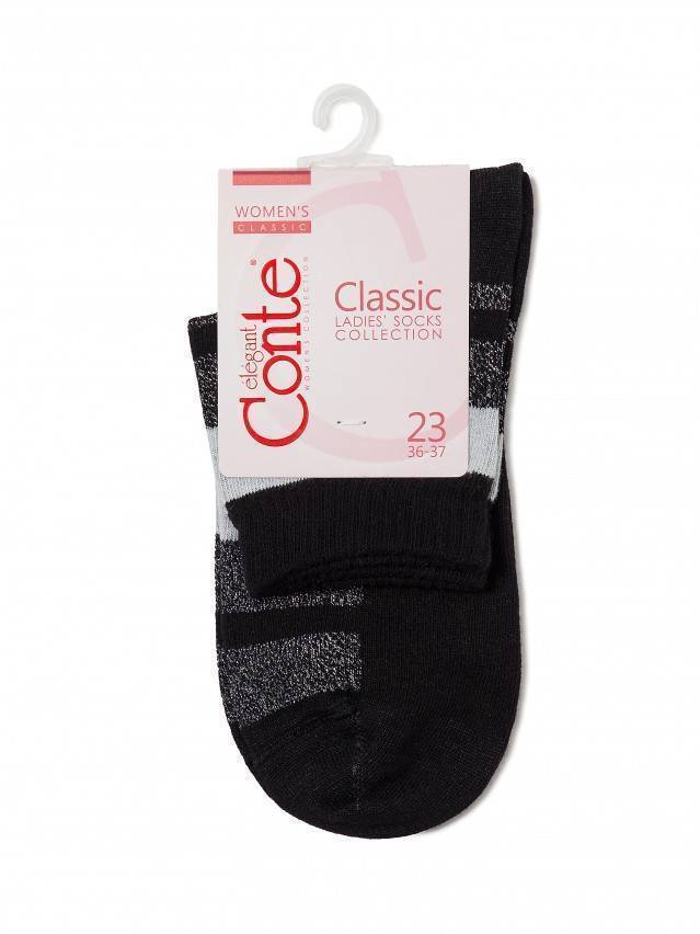 Шкарпетки жіночі бавовняні CLASSIC (люрекс) 16С-26СП, р. 23, 082 чорний - 3