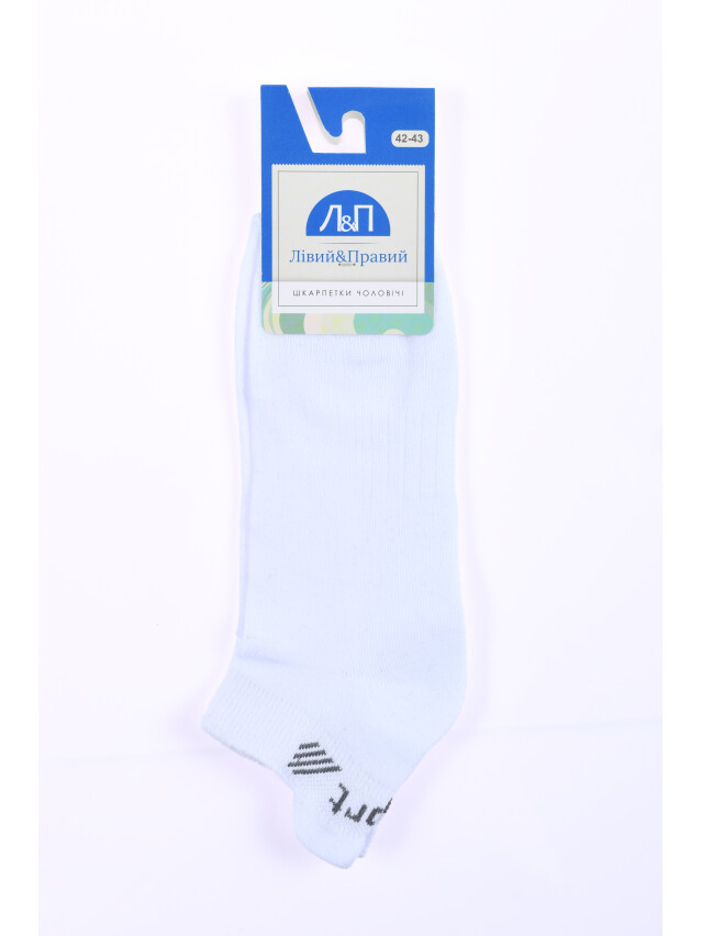 Шкарпетки чол. Л&П 223 (короткі з язичком),р.40-41, 05 білий - 2