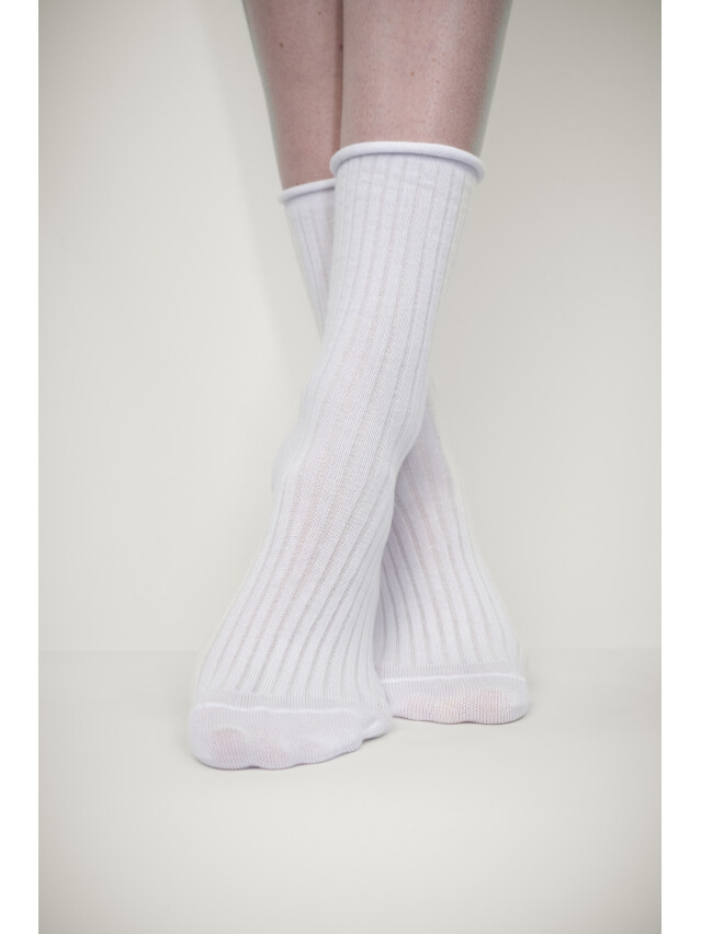 Шкарпетки жіночі MS M0106S (високі без резинки),р.36-40, 00 білий - 1