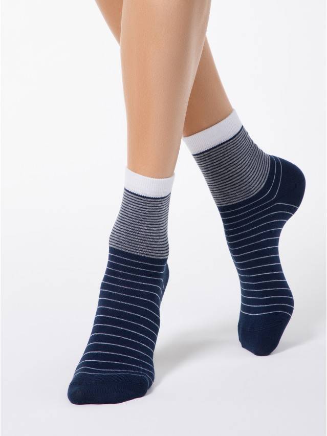Шкарпетки жіночі бавовняні CLASSIC, р. 23, 058 темно-синій - 1