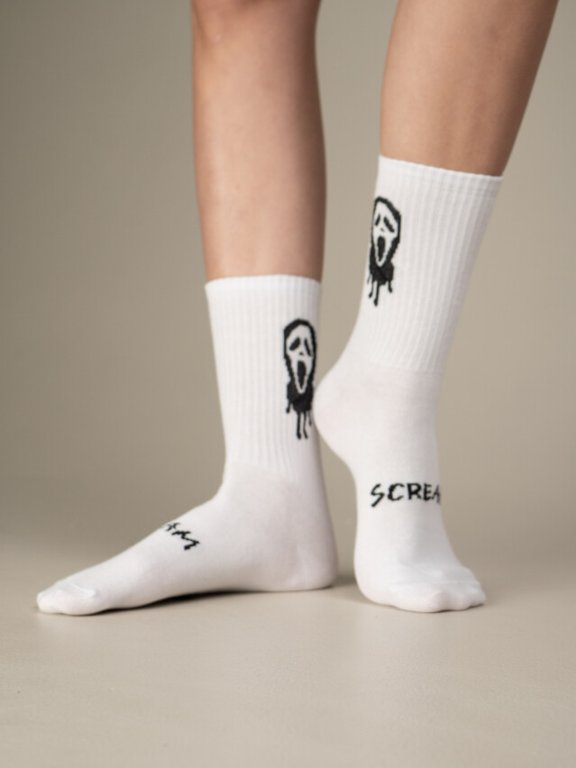 Шкарпетки M0303S Fancy (Scream) р.42-45, 42 білий - 4