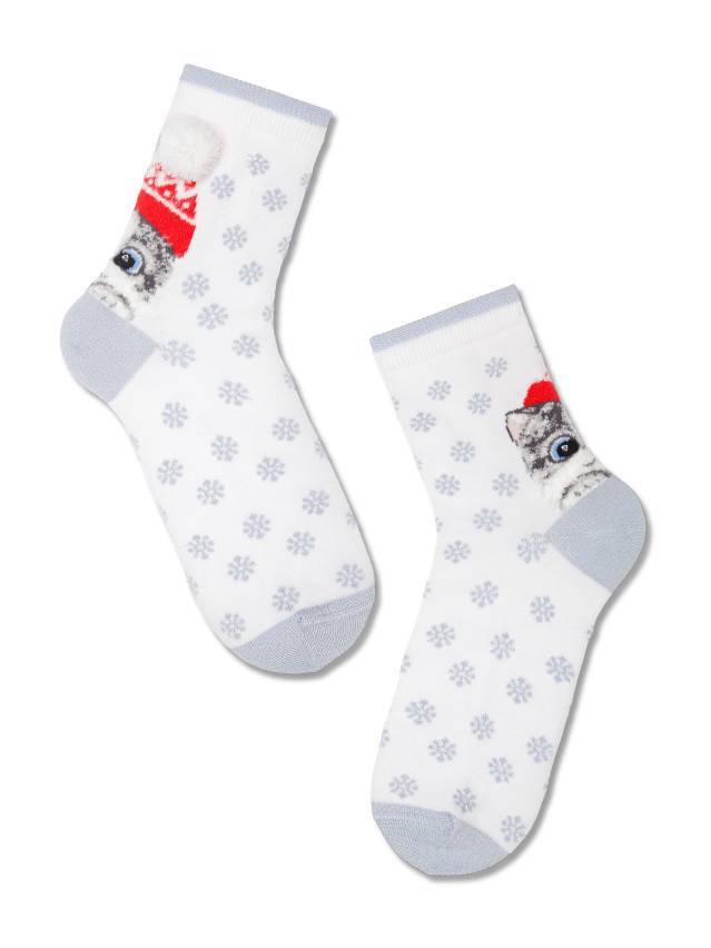 Шкарпетки жіночі бавовняні NEW YEAR 18С-77СП, р.36-39, 382 білий - 2